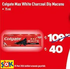 COLGATE MAX WHİTE CHARCOAL DİŞ MACUNU